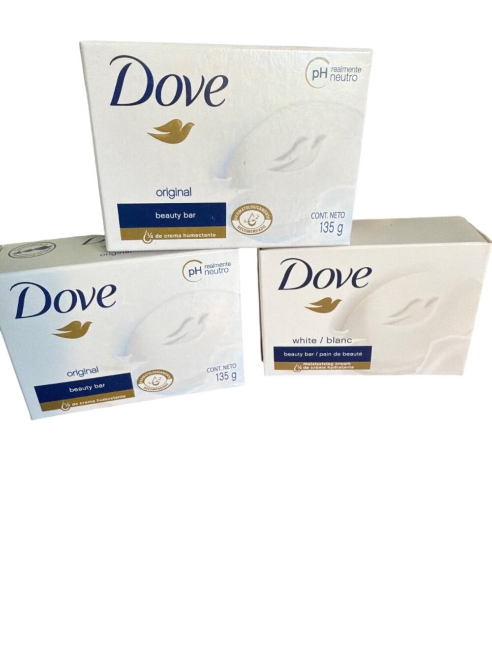 Lot 3 Dove Original Beauty Bar 135g Moisturizing Cream pH Neutral Formula New